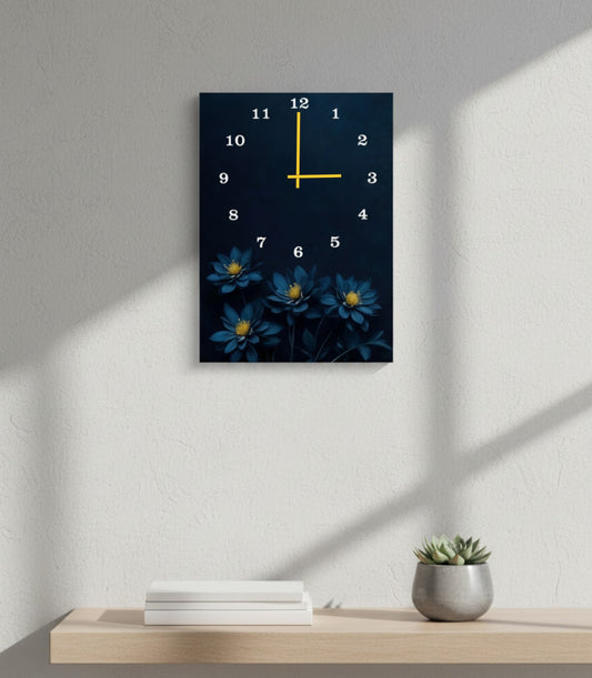 Digital Printed Wooden Wall Clock – 12x16 Inch Decorative Hanging Clock Without Battery